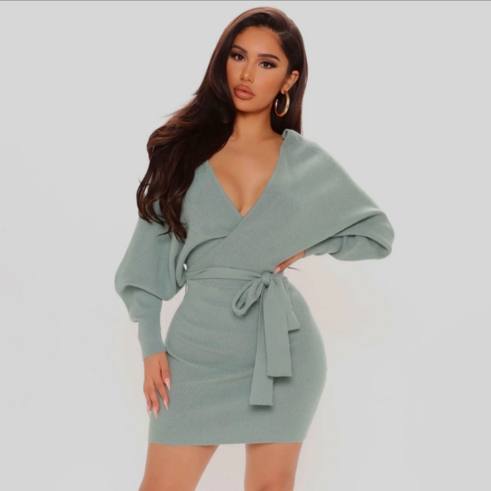 FASHION NOVA Sweater mini dress